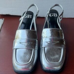 GB Girls Silver‎ Loafers